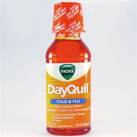 DAYQUIL COLD & FLU LIQUID Dosage & Rx Info | Uses, Side Effects