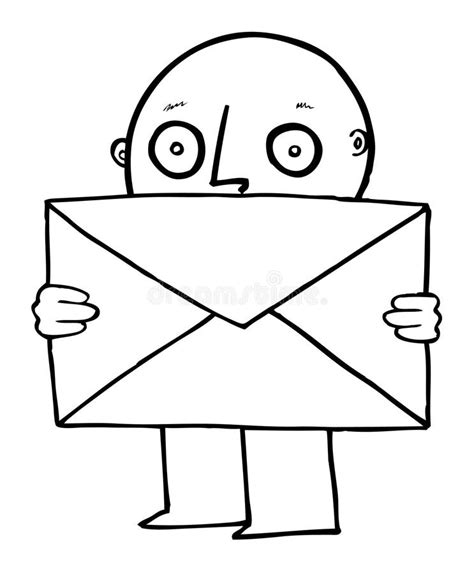 Message Cartoon Holding Envelope Stock Vector - Illustration of email ...