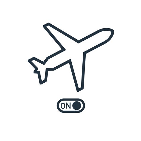 airplane mode line icon vector, airplane mode symbol isolated on white background. 5939896 ...