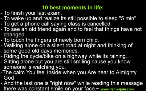 10 Best moments in life - Inspirational Quotes - Pictures ...