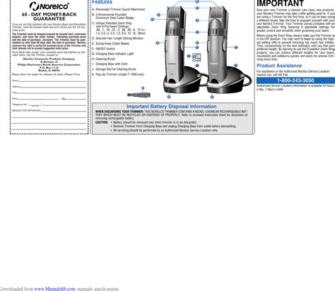 Philips Norelco Electric Shaver T 6000 Users Manual ManualsLib Makes It Easy To Find Manuals Online!