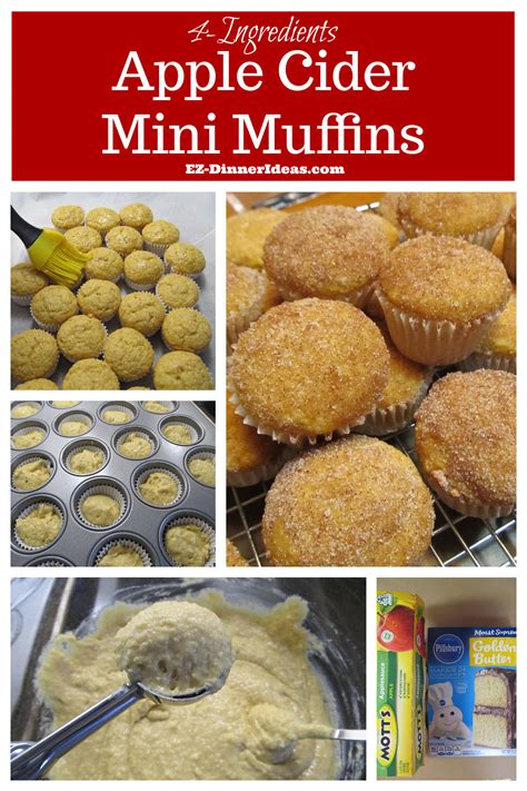 Cake Mix Muffin Recipe | 4-Ingredient Apple Cider Mini Muffins