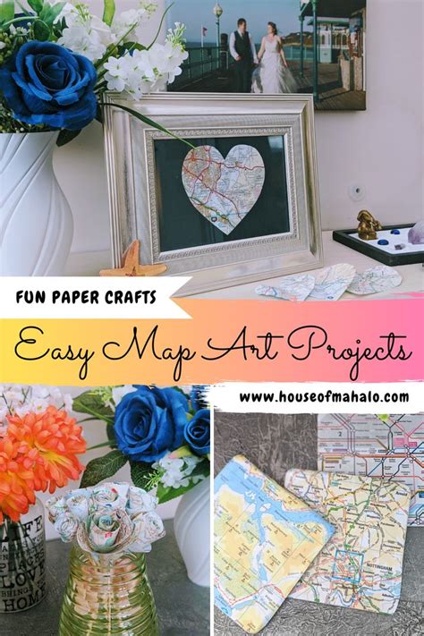 Easy DIY Map Art Projects | Map art projects, Diy map art, Diy map