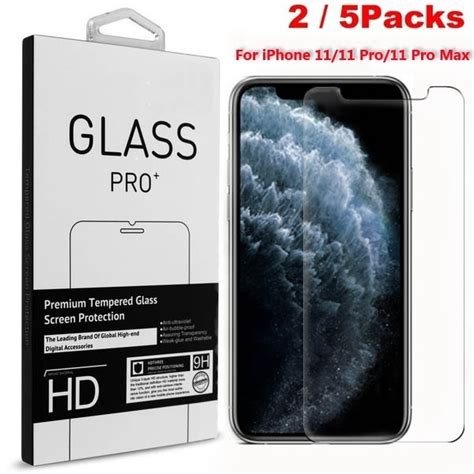 2/ 5 pcs New HD Clear Tempered Glass Screen Protector for iPhone 11 / ...