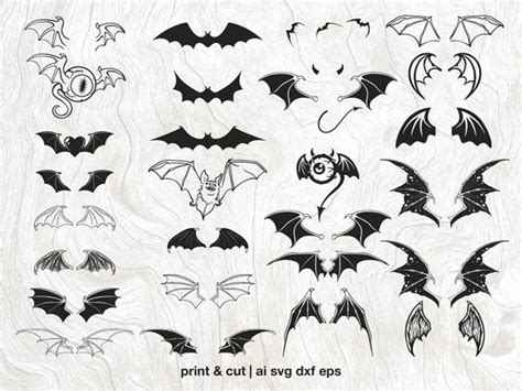 Bat Wings Vector Bundle Bat Wings Pack Bat Wings Svg Bat - Etsy UK