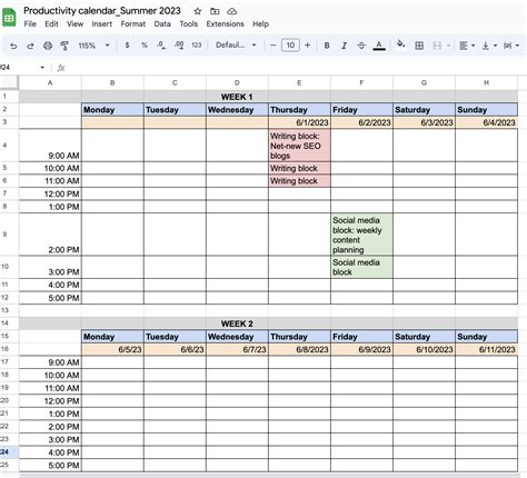 Google Sheets calendar templates: How to create one