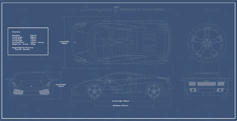 3d modeling lamborghini blueprint P50 drawingdatabase - Blueprint Image Database