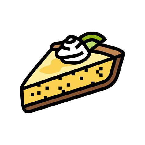 key lime pie slice sweet food color icon vector illustration 26819501 ...