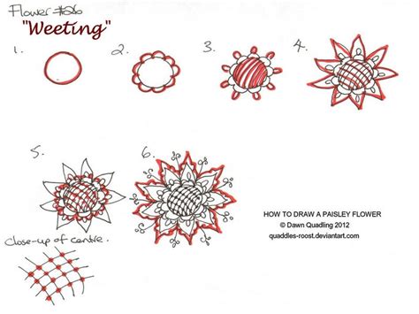 How to draw Paisley Flower 26 Weeting by Quaddles-Roost on DeviantArt