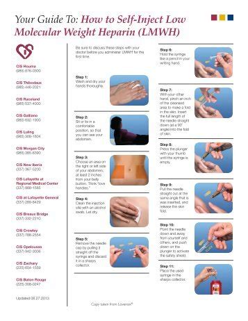 Heparin Subcutaneous Injection Sites