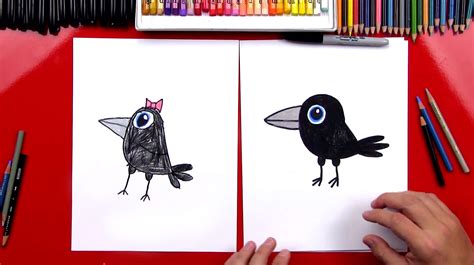 How To Draw A Cartoon Raven - Art For Kids Hub