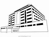 Colouring Pages Of Hospital Building Coloring sketch template