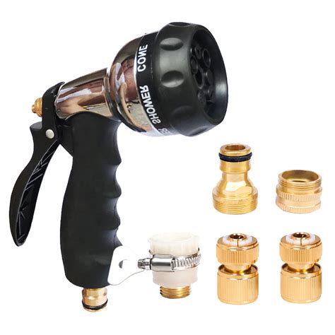 Garden Hose Nozzle Heavy Duty Copper Spray Nozzle Non-Slip Ergonomic ...