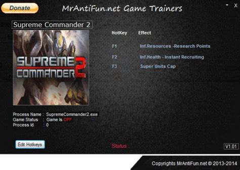 Supreme Commander 2 Trainer +5 v1.260 MrAntiFun - download cheats, codes, trainers