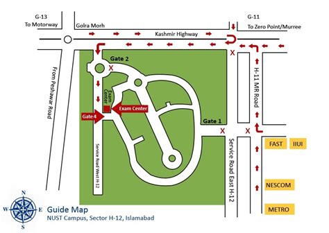 GUIDE MAP FOR TEST VENUE | NUST