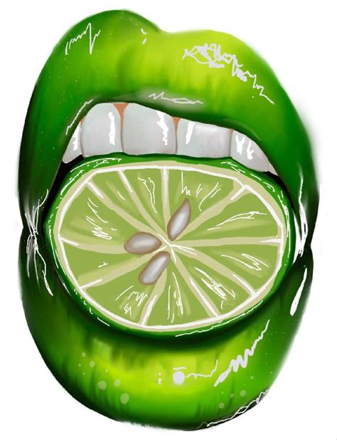 lime lips art reference 🍋 ︎︎☮︎︎ in 2023 | Lip art, Art reference, Lime