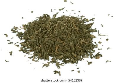 Green Tea Loose Leaf Isolated Stock Photo 54152389 | Shutterstock