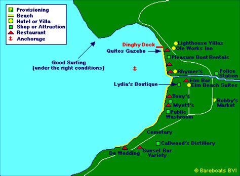 Map of Cane Garden Bay - Tortola