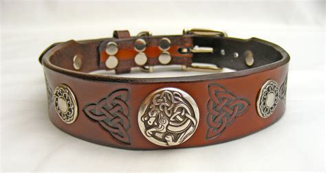 Bespoke Celtic Dog Collar | Leather dog collars, Dog collar, Leather