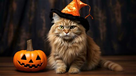 cat and pumpkin halloween themed background 26727470 Stock Photo at Vecteezy