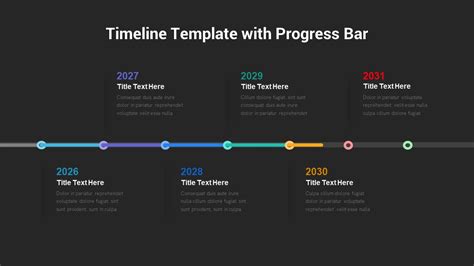 Progress Timeline Bar PowerPoint Template