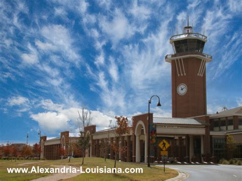 Alexandria International Airport (AEX) in Central Louisiana, location ...