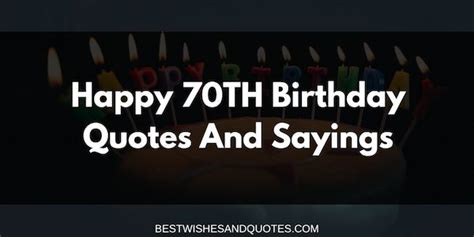 Happy 70th Birthday Quotes and Sayings in 2023 | Happy 70 birthday ...