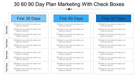 30 60 90 Day Plan Marketing Manager - template