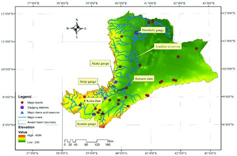 Location map of the Awash River Basin. | Download Scientific Diagram