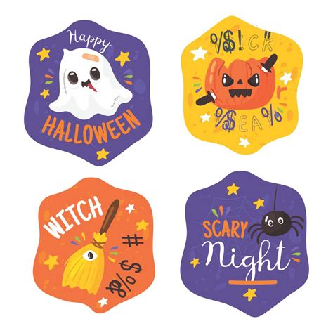 Halloween Stickers - 15 Free PDF Printables | Printablee