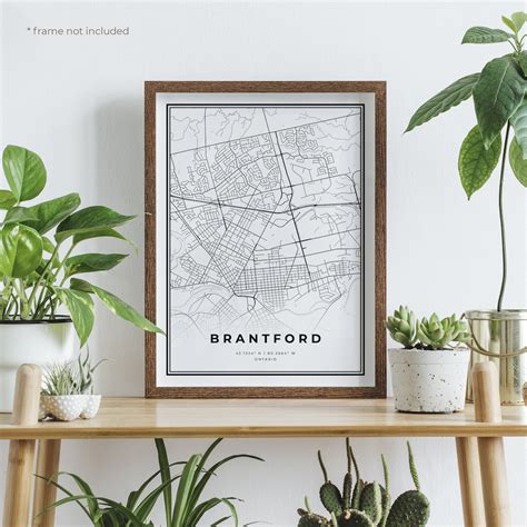 Brantford Map Print Brantford Street Map Poster Canada - Etsy