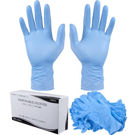 1000 Powder Free Nitrile Disposable Gloves Non Latex Vinyl Exam Large Size S-XL | eBay