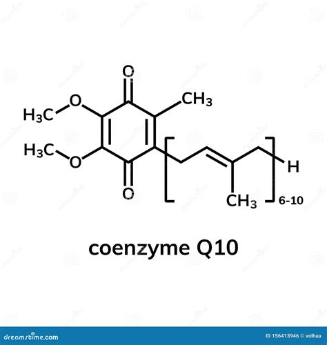 Coenzyme Q10 Ubiquinone, Ubidecarenone, Coenzyme Q, CoQ10 Mole Cartoon ...