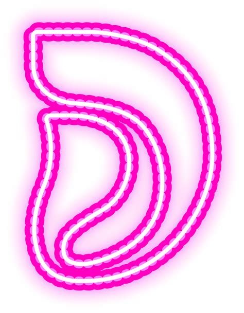 Pink Neon Letters Logo D 33560184 PNG