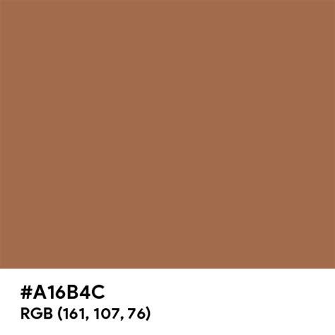 Milk Chocolate color hex code is #A16B4C