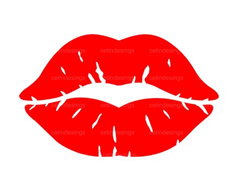 RED LIPS PNG Svg Clipart Jpg Vector Kiss Svg - Etsy