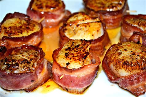 Applewood Smoked Bacon-Wrapped Scallops with Chipotle Chili Butter - A Hint of Wine