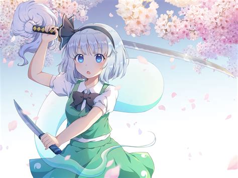 Download Youmu Konpaku Anime Touhou HD Wallpaper by カオリング