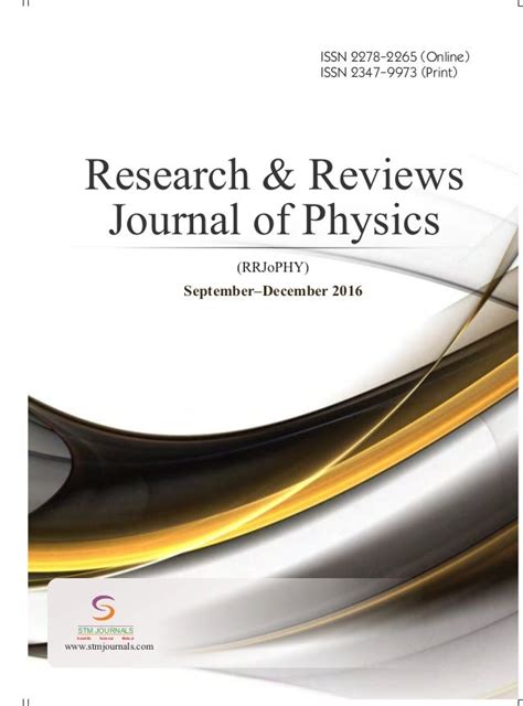 Research & Reviews: Journal of Physics vol 7 issue 3