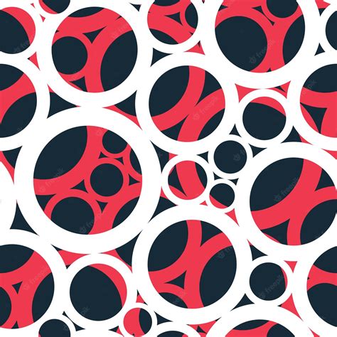 Premium Vector | Red circle seamless pattern