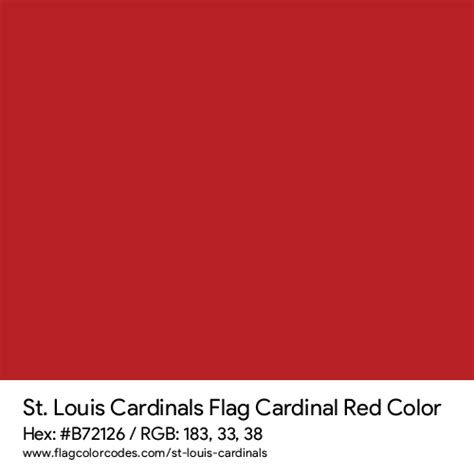 St. Louis Cardinals flag color codes