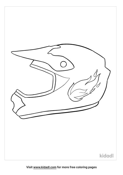 Free Dirt Bike Helmets Coloring Page | Coloring Page Printables | Kidadl