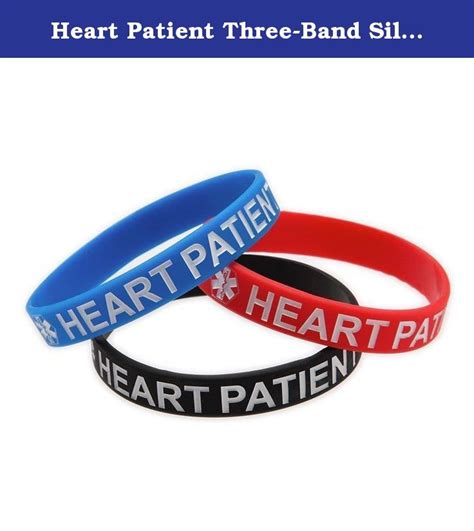 Heart Patient Three-Band Silicone Medical Alert Bracelet Set. People ...