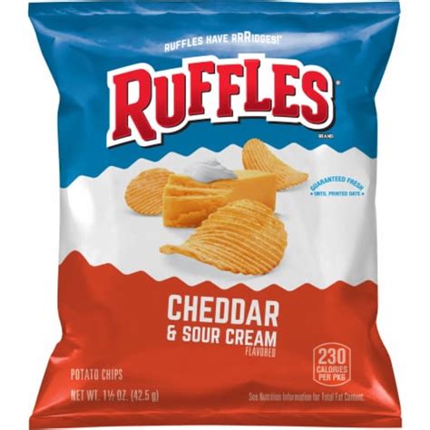 Ruffles® Cheddar & Sour Cream Flavored Potato Chips, 1.5 oz - Harris Teeter