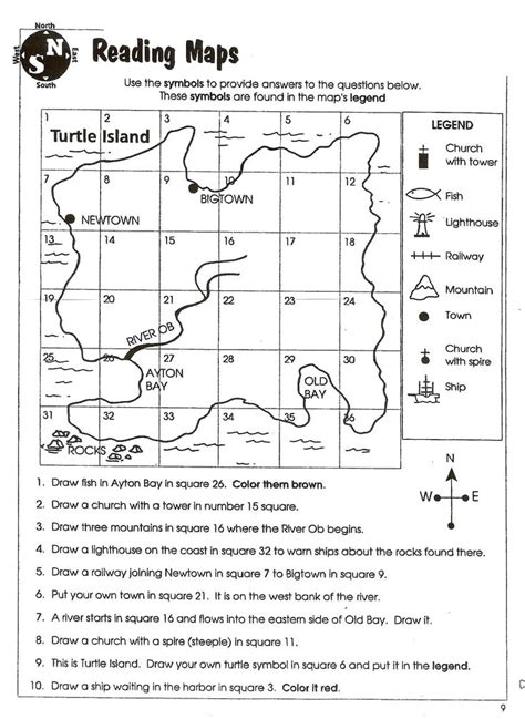 Map Skill Worksheets 2nd Grade | Social studies worksheets, Map skills worksheets, Geography ...