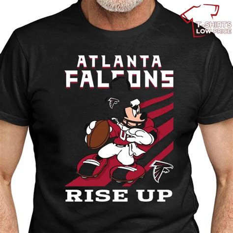 Atlanta Falcons Slogan Rise Up Mickey Mouse T-Shirt - T-shirts Low Price