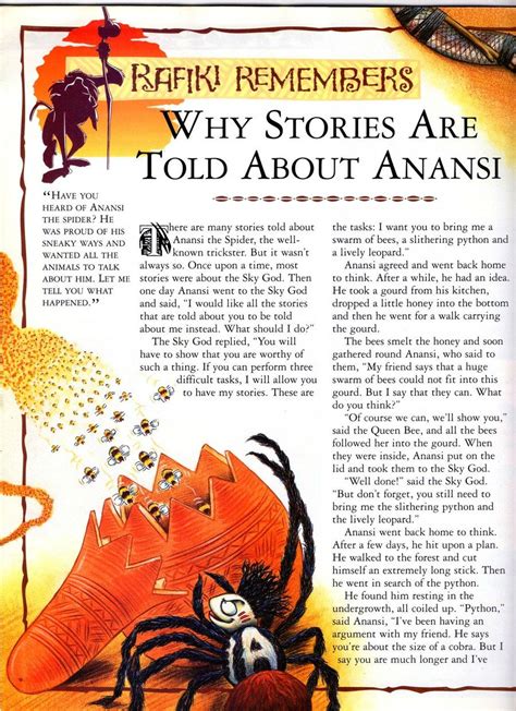 Why Stories are told about Anansi - The Lion King