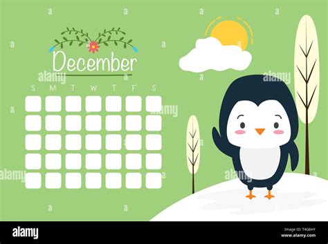 cute animals calendar Stock Vector Image & Art - Alamy