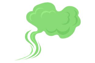 Green Cloud. Cartoon Garbage Smell. Toxi Graphic by smartstartstocker · Creative Fabrica