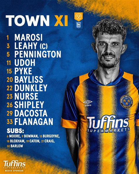 Shrewsbury Town FC on Twitter: "📋 | TEAM NEWS IS IN! #Salop 🔷🔶 https ...